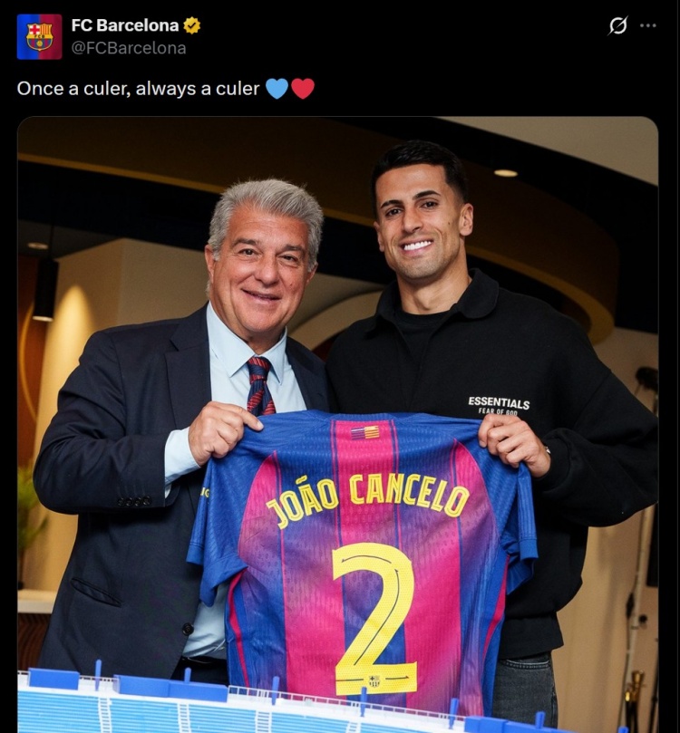 电竞直播-坎塞洛：巴萨是世界最佳俱乐部 亚马尔进步很大不是最佳也是前三